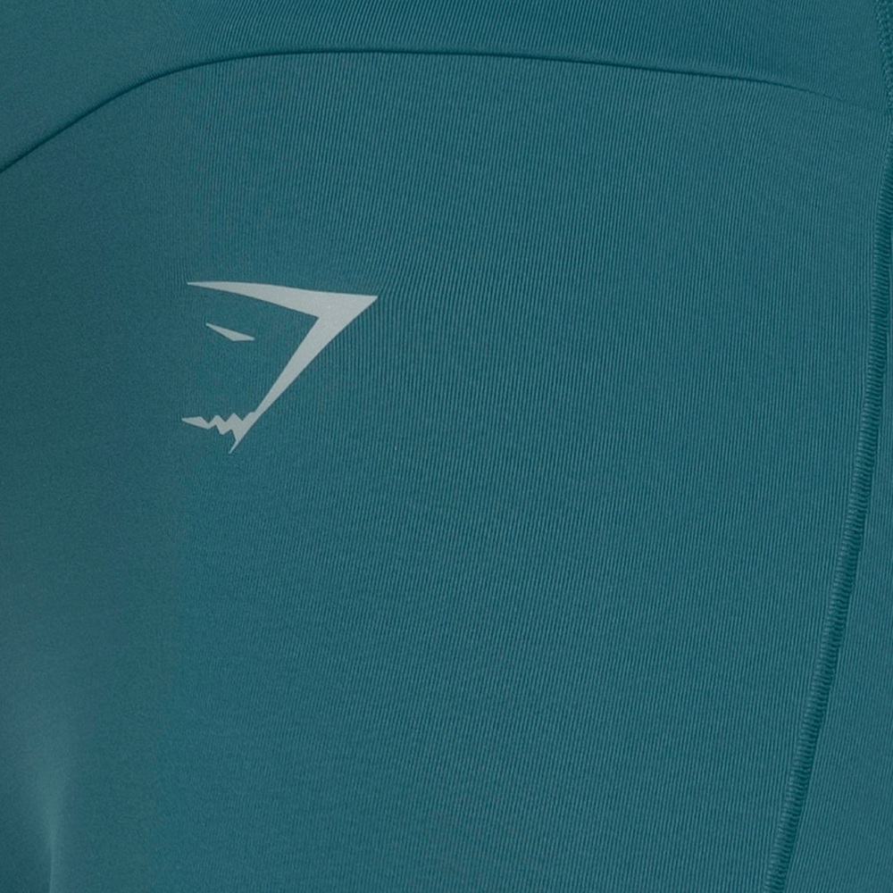 NEW Gymshark Speed Women 3/4 Leggings B1A1Y-TBBM-BZ1 Teal Green Large - Picture 4 of 5
